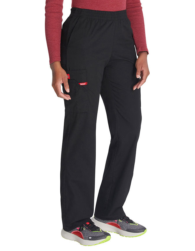 Dickies 30.5 Inch EDS Signature Women's Elastic Waist Pull-On Scrub Pant - Black