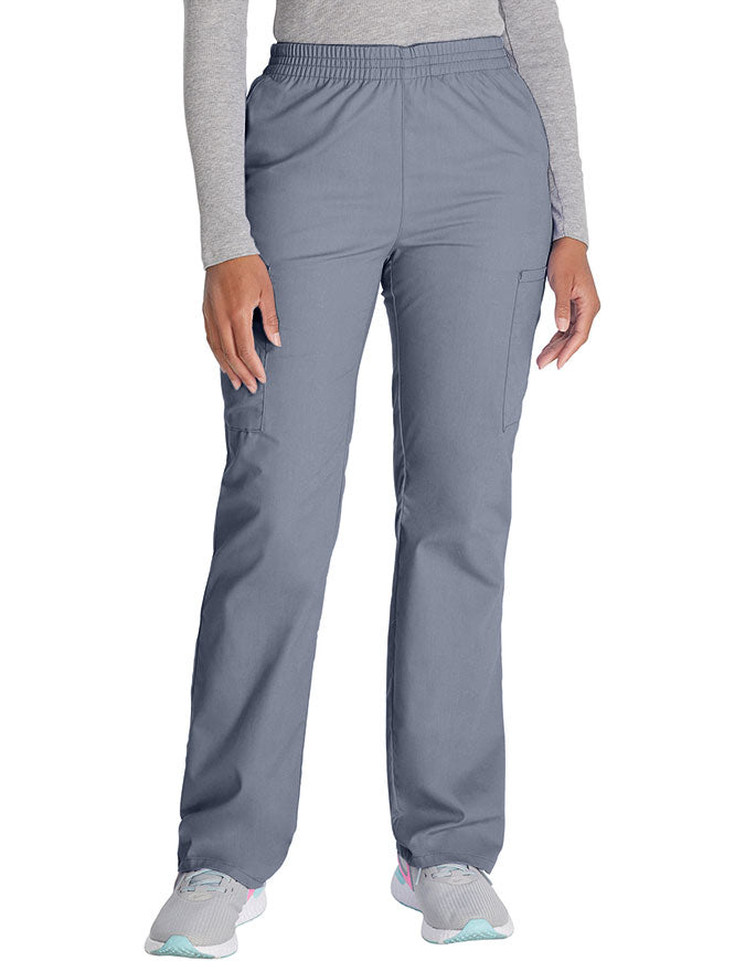 Dickies 30.5 Inch EDS Signature Women's Elastic Waist Pull-On Scrub Pant - Grey