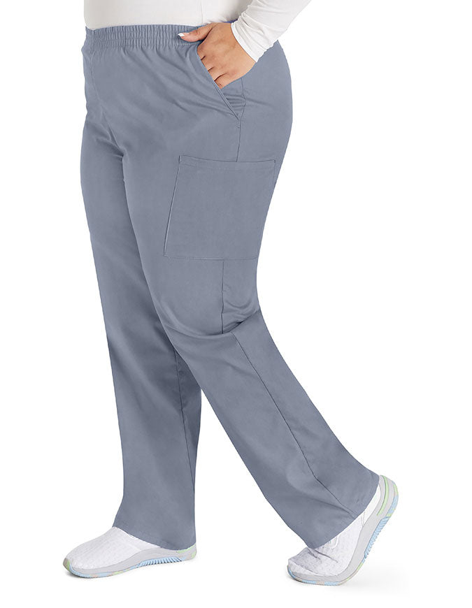 Dickies 30.5 Inch EDS Signature Women's Elastic Waist Pull-On Scrub Pant - Grey