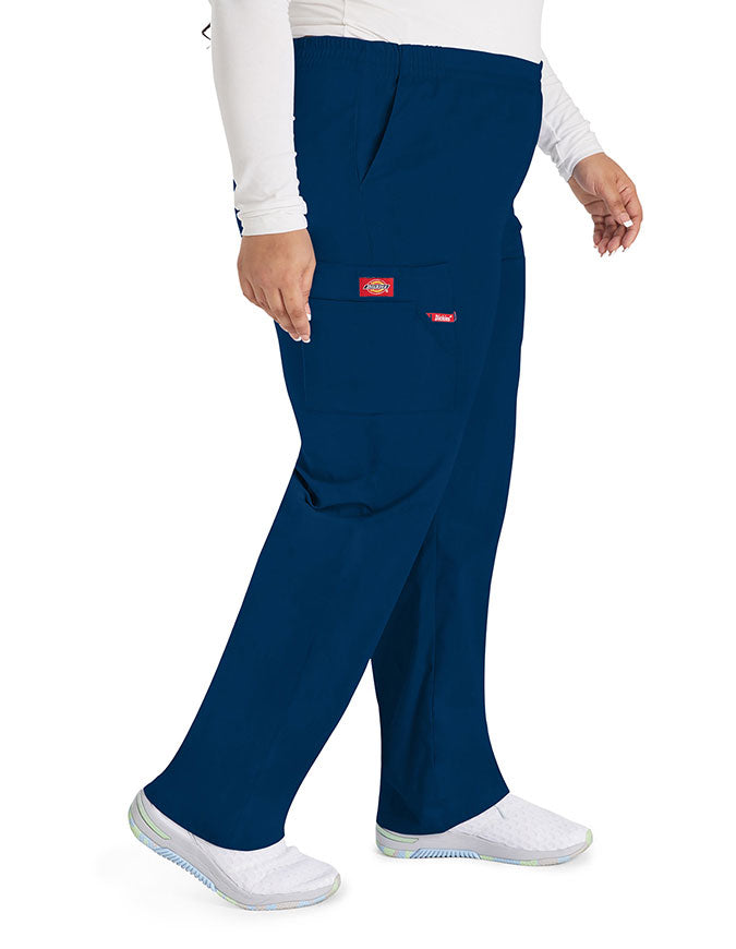 Dickies 30.5 Inch EDS Signature Women's Elastic Waist Pull-On Scrub Pant - Navy