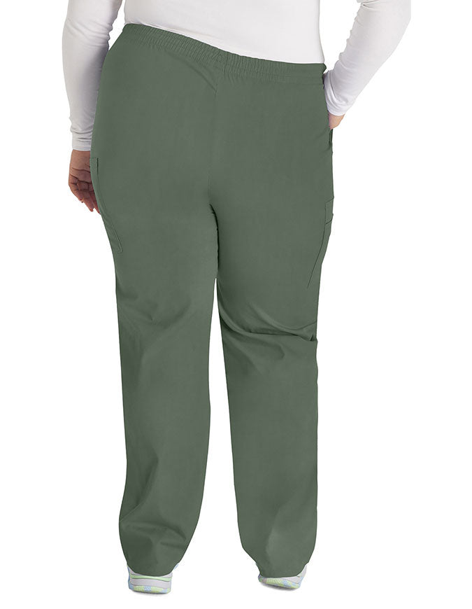 Dickies 30.5 Inch EDS Signature Women's Elastic Waist Pull-On Scrub Pant - Olive