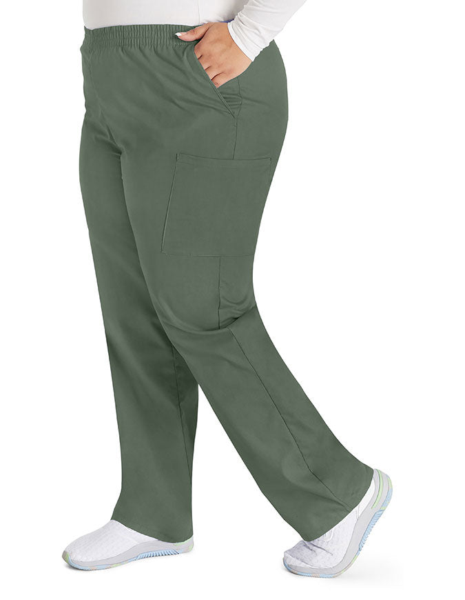 Dickies 30.5 Inch EDS Signature Women's Elastic Waist Pull-On Scrub Pant - Olive