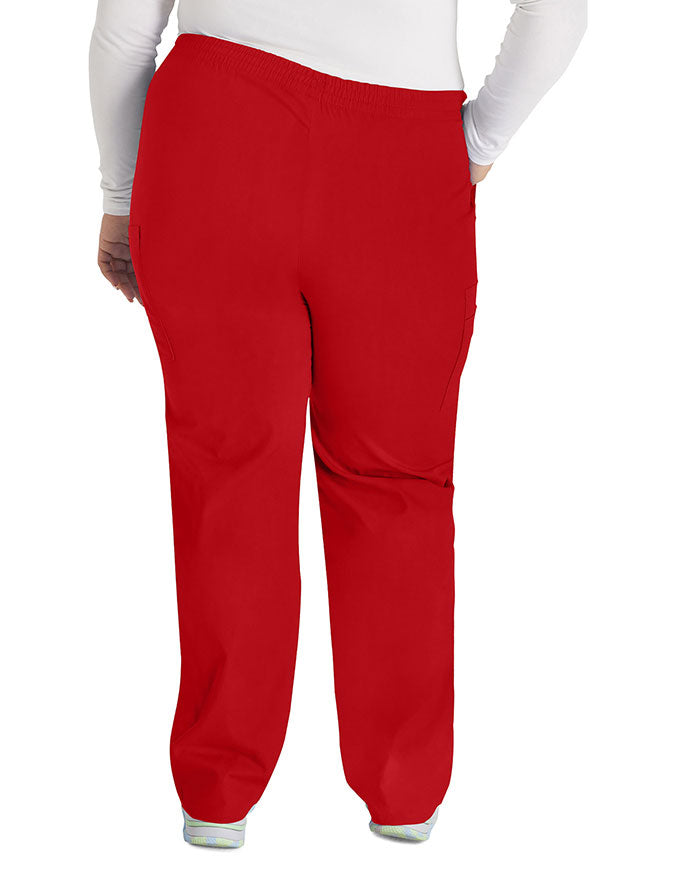 Dickies 30.5 Inch EDS Signature Women's Elastic Waist Pull-On Scrub Pant - Red