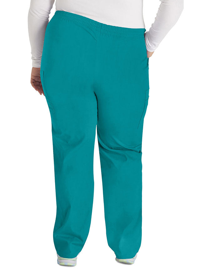 Dickies 30.5 Inch EDS Signature Women's Elastic Waist Pull-On Scrub Pant - Teal Blue