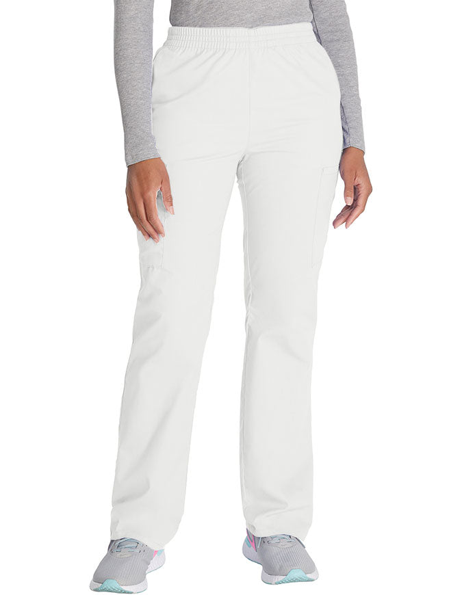 Dickies 30.5 Inch EDS Signature Women's Elastic Waist Pull-On Scrub Pant - White