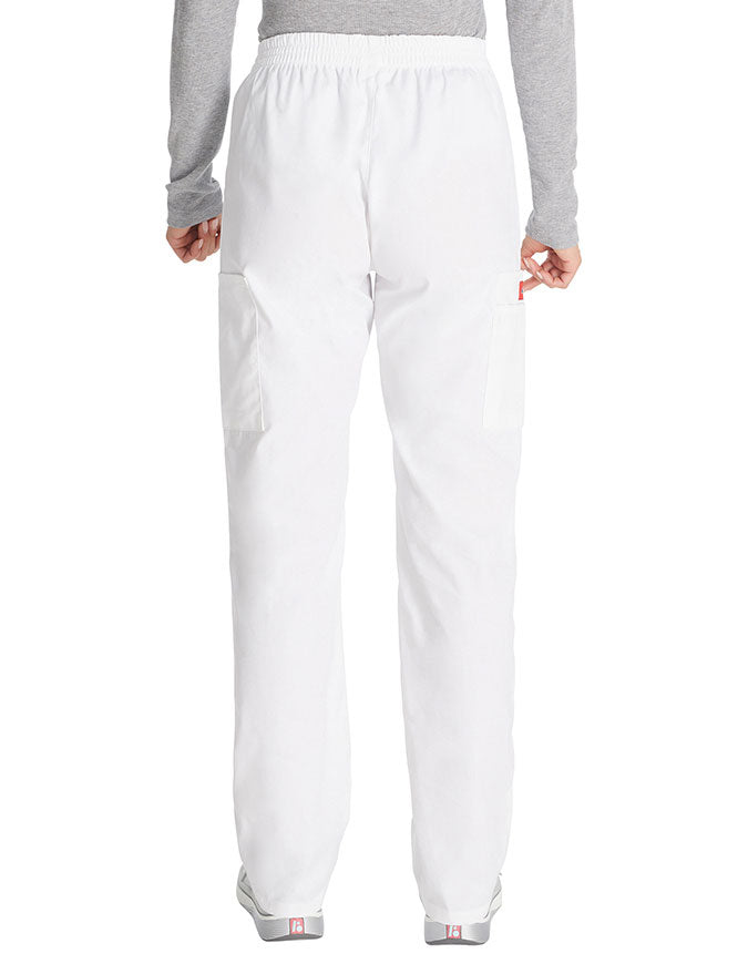 Dickies 30.5 Inch EDS Signature Women's Elastic Waist Pull-On Scrub Pant - White