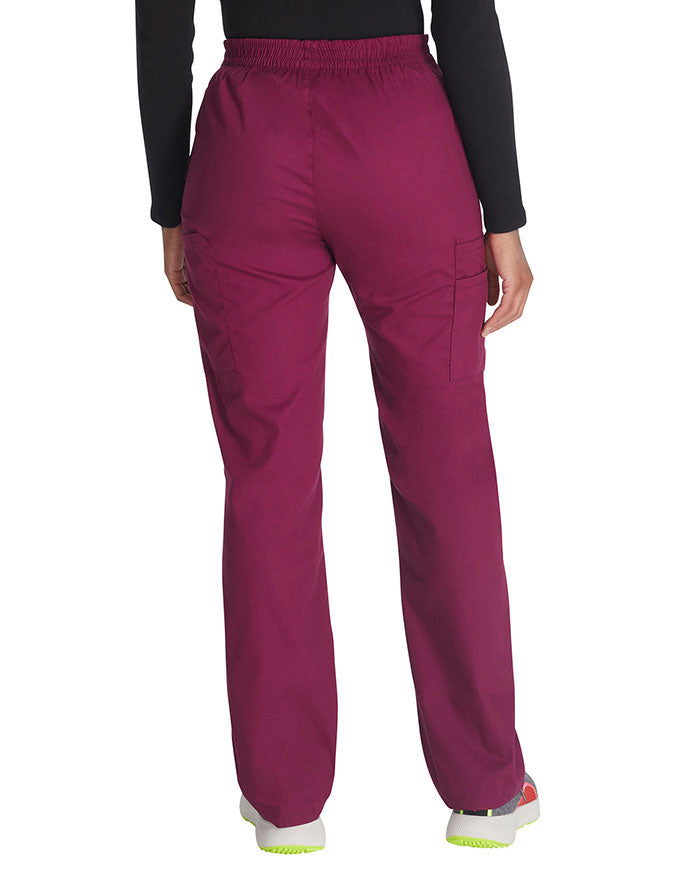 Dickies 30.5 Inch EDS Signature Women's Elastic Waist Pull-On Scrub Pant - Wine