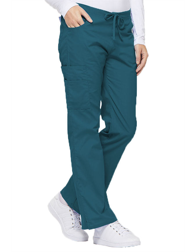 Dickies 30.5 Inch EDS Women's Drawstring Cargo Scrub Pant - Caribbean Blue