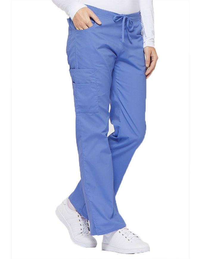 Dickies 30.5 Inch EDS Women's Drawstring Cargo Scrub Pant - Ciel Blue