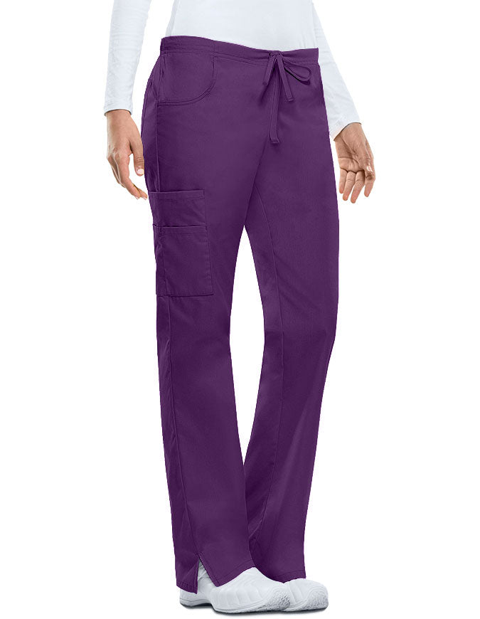 Dickies 30.5 Inch EDS Women's Drawstring Cargo Scrub Pant - Eggplant