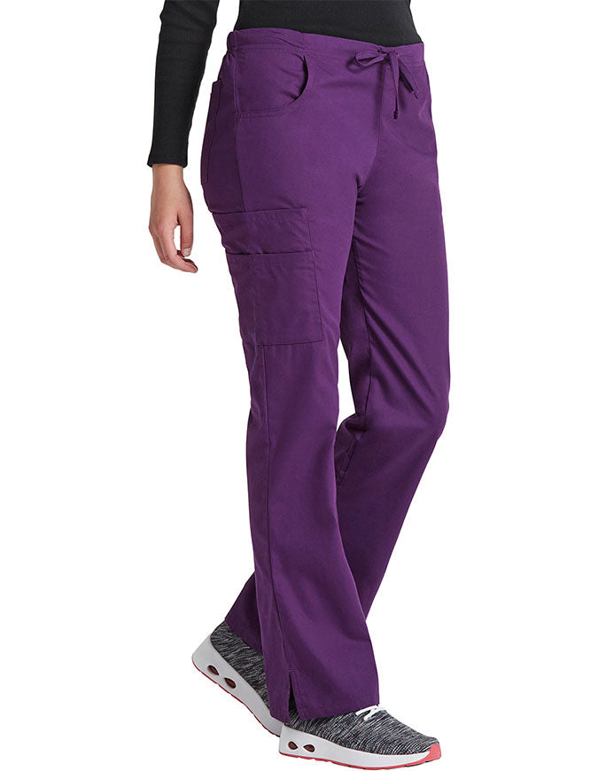 Dickies 30.5 Inch EDS Women's Drawstring Cargo Scrub Pant - Eggplant