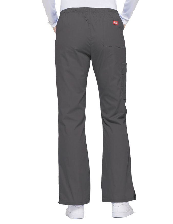 Dickies 30.5 Inch EDS Women's Drawstring Cargo Scrub Pant - Pewter