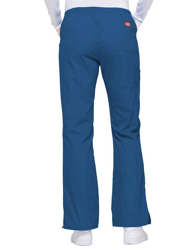 Dickies 30.5 Inch EDS Women's Drawstring Cargo Scrub Pant - Royal