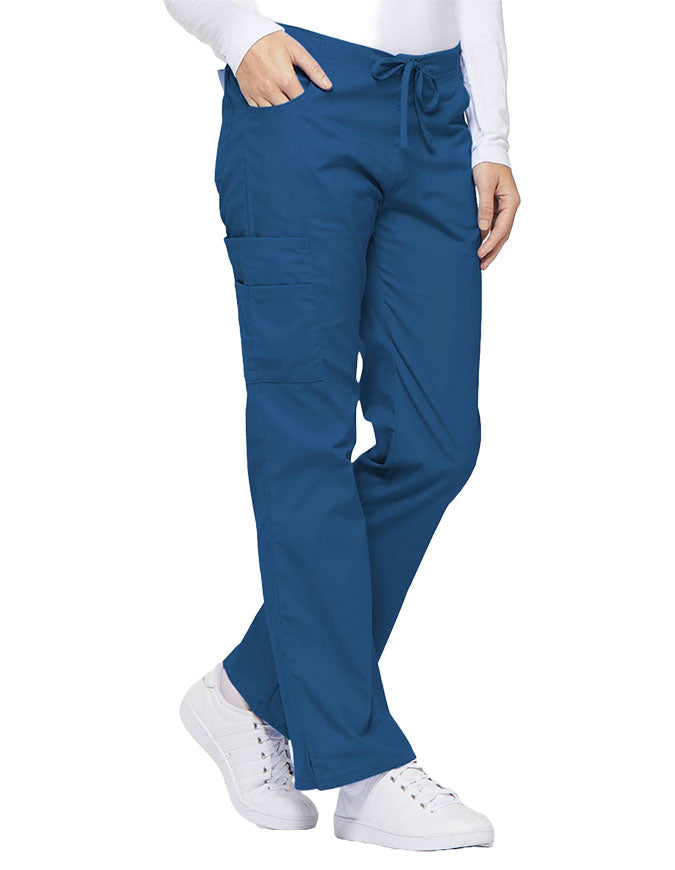 Dickies 30.5 Inch EDS Women's Drawstring Cargo Scrub Pant - Royal