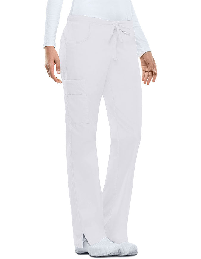 Dickies 30.5 Inch EDS Women's Drawstring Cargo Scrub Pant - White