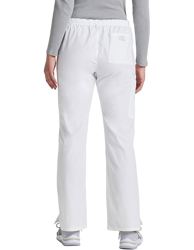 Dickies 30.5 Inch EDS Women's Drawstring Cargo Scrub Pant - White