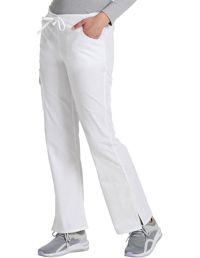 Dickies 30.5 Inch EDS Women's Drawstring Cargo Scrub Pant - White