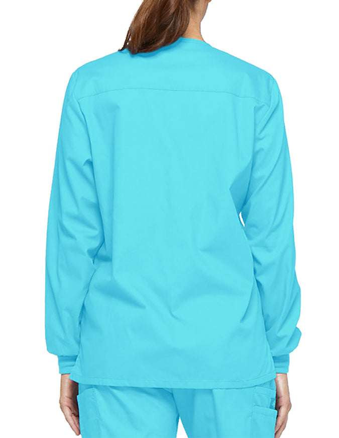 Dickies 28.5 Inch EDS Signature Women's Snap Front Warm-Up Jacket - Turquoise