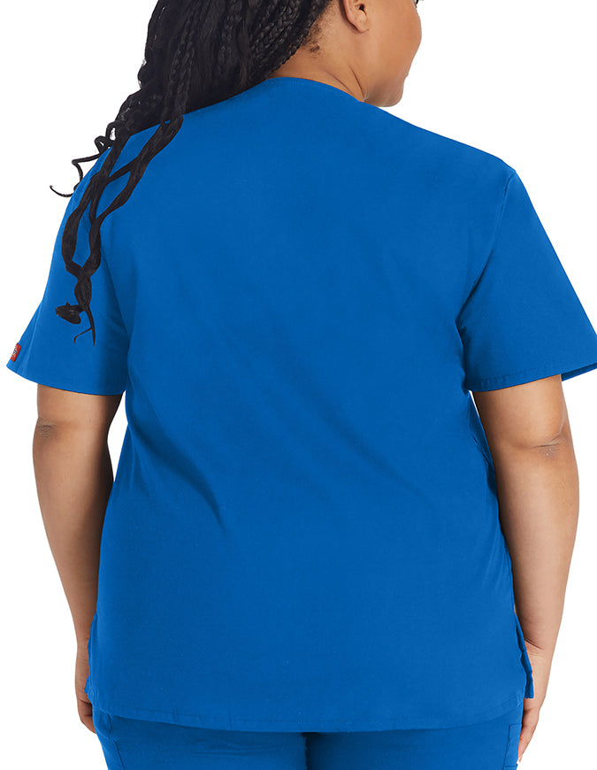 Dickies EDS 27 Inch Women's V-Neck Scrub Top RoyalDickies EDS 27 Inch Women's V-Neck Scrub Top Royal