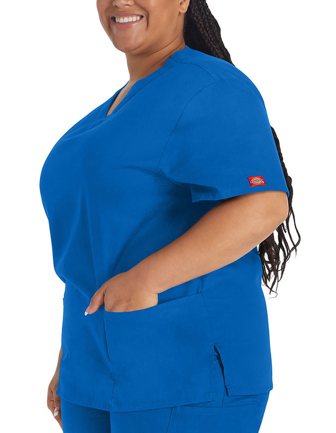 Dickies EDS 27 Inch Women's V-Neck Scrub Top RoyalDickies EDS 27 Inch Women's V-Neck Scrub Top Royal