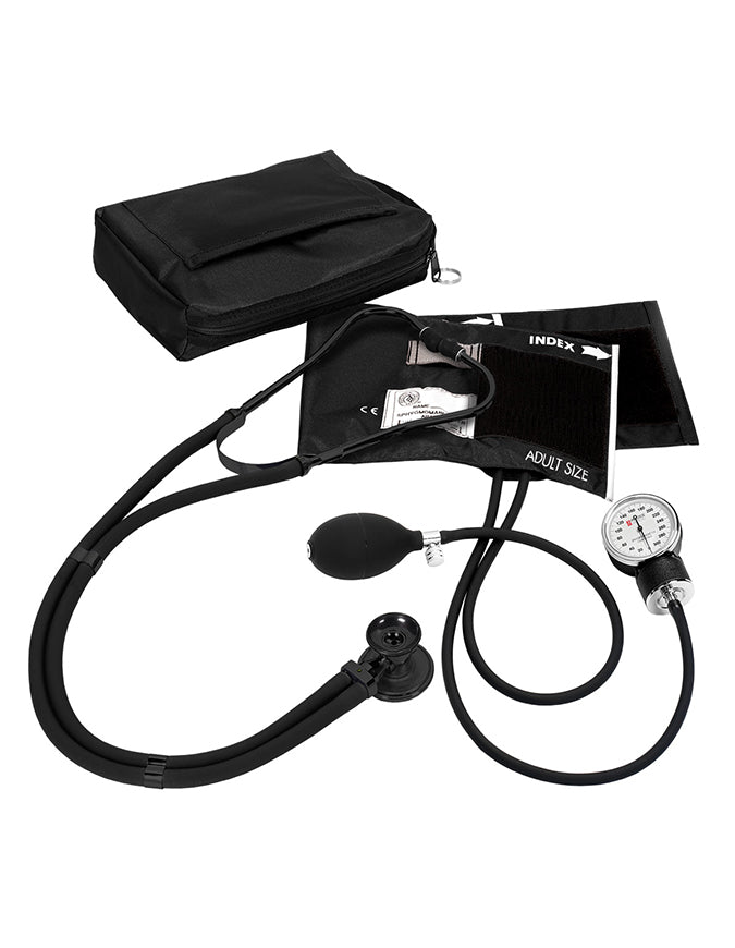 Prestige Sphygmomanometer/ Sprague Kit with Case - Black 