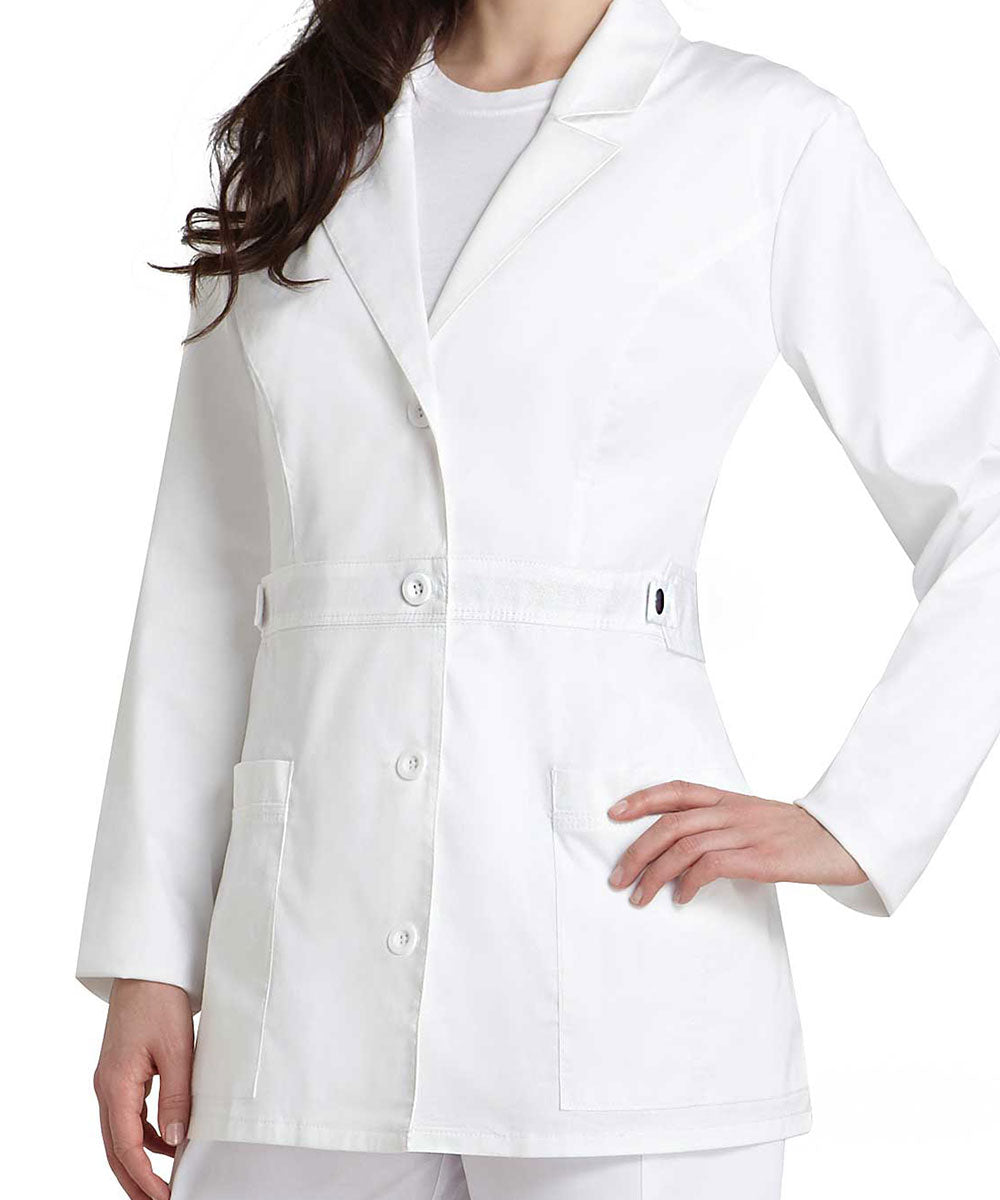 Adar 28 Inch Women's Fitted Lab coat -White