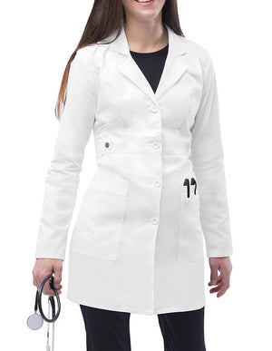 Adar Pop-Stretch 36 Inch Women's Tab-Waist Lab Coat