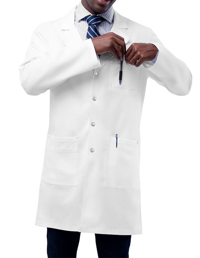 Adar Unisex 36 inch Snap Front Lab Coat