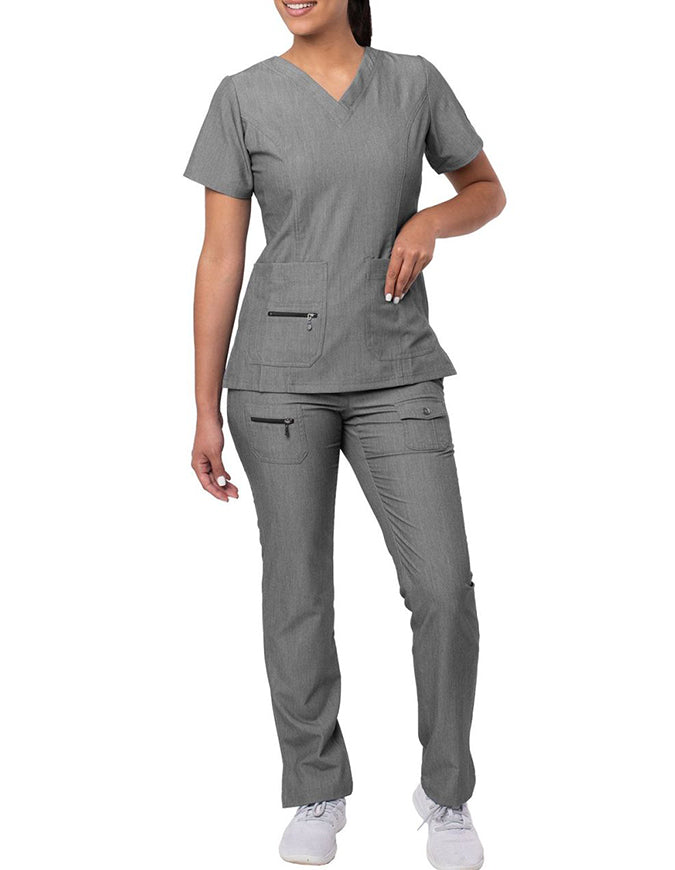 ADAR Pro Women's Breakthrough Plus Scrub Set - Heather Grey