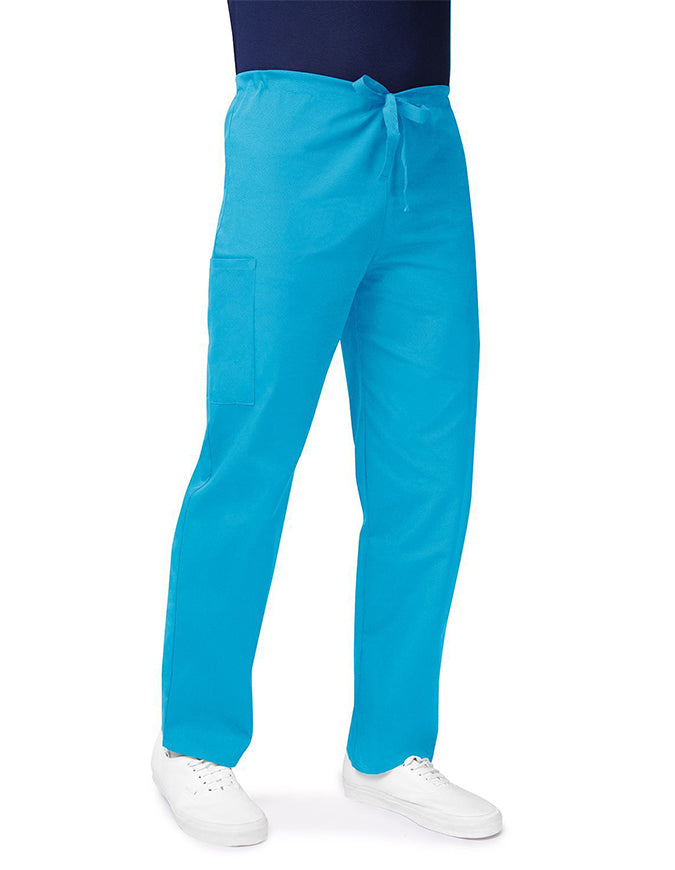 Adar Unisex Two Pockets Drawstring Scrub Pants Surgical Turquoise