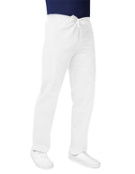 Adar Unisex Two Pockets Drawstring Scrub Pants Surgical White