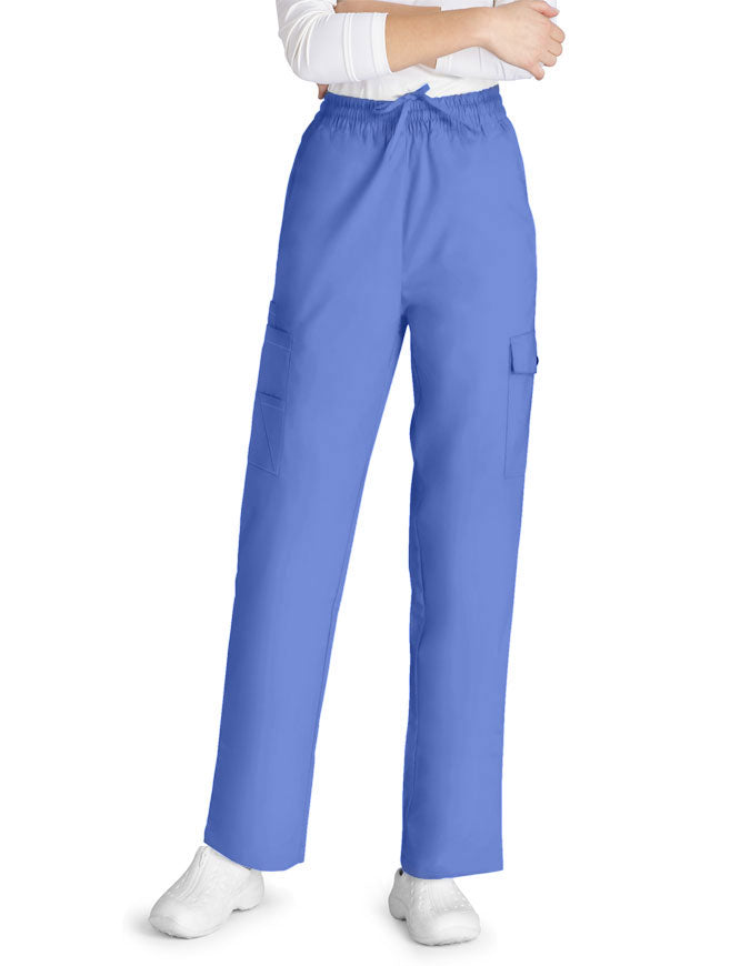 Adar 30 Inch Unisex Medical Cargo Scrub Pants Ceil Blue