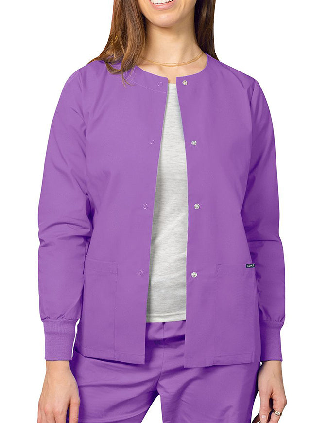 Adar 29 Inch Women's Two Pockets Warm Up Scrub Lab Jacket - Lavender