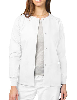 Adar 29 Inch Women's Two Pockets Warm Up Scrub Lab Jacket - White