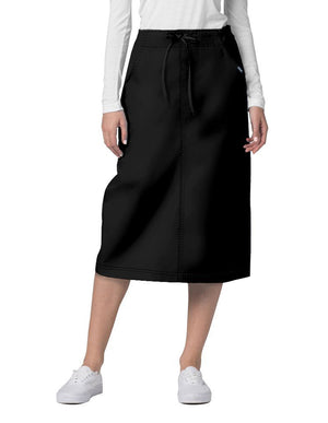 Adar 29 Inch Women's Drawstring Uniform Skirt Black