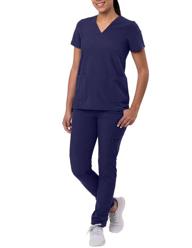 ADAR Addition Women's Go-Basic Scrub Set - Navy