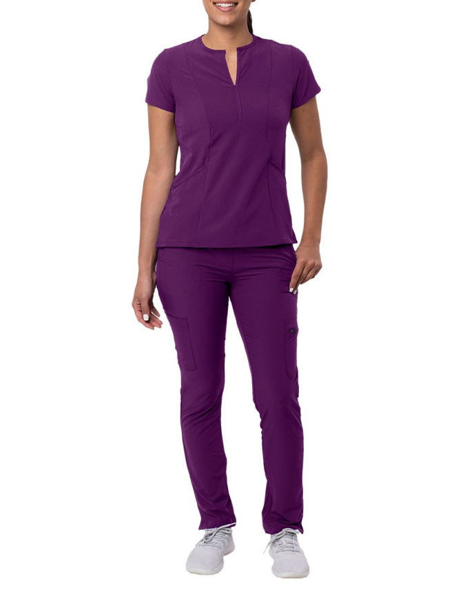 ADAR Addition Women's Go-Higher Scrub Set  - Eggplant