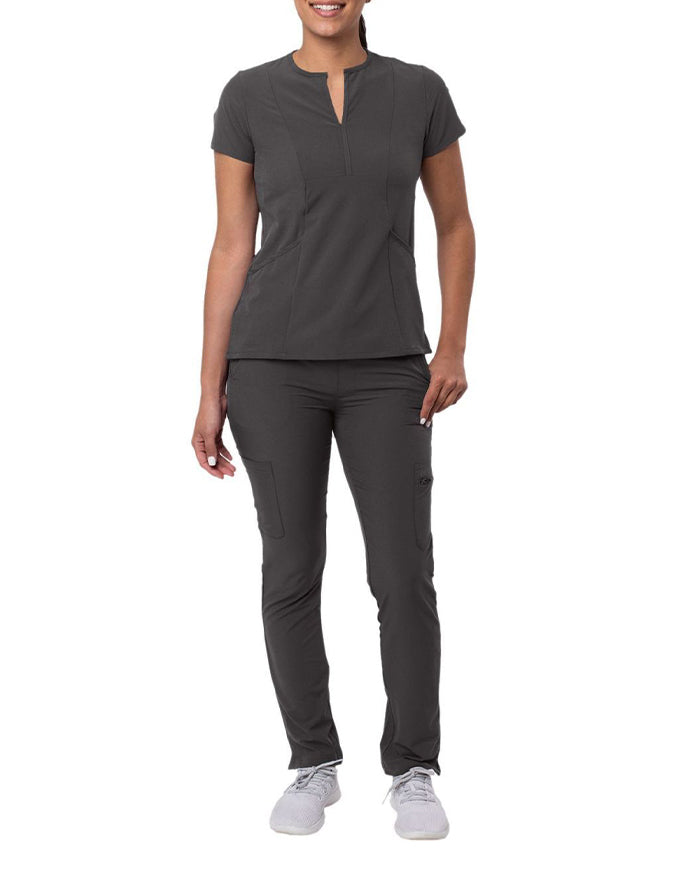 ADAR Addition Women's Go-Higher Scrub Set - Pewter