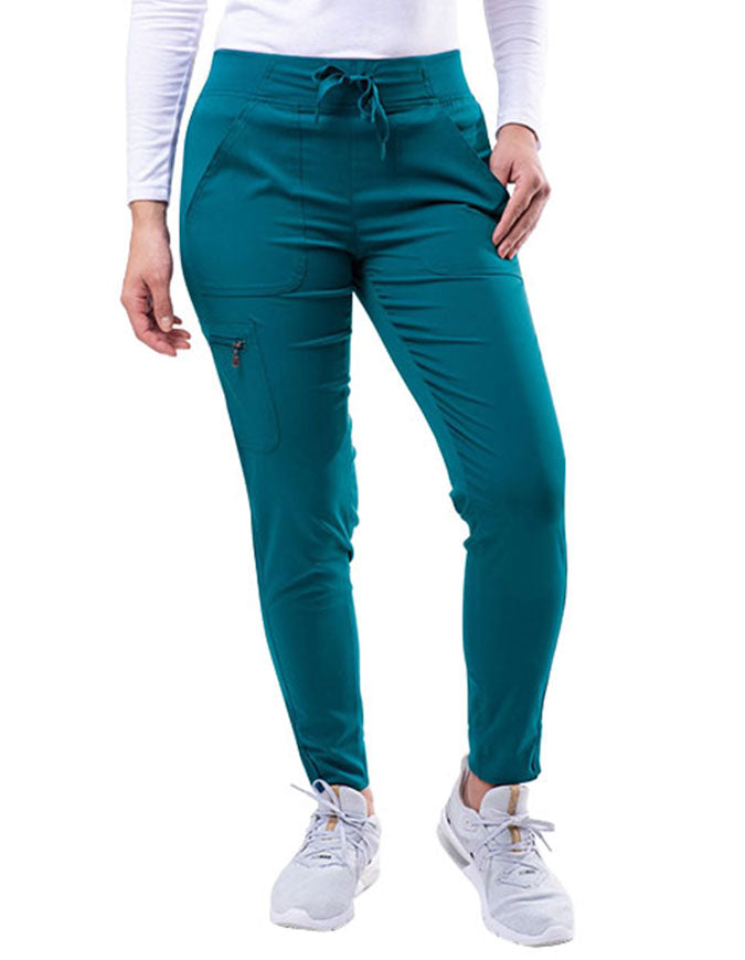 Adar Pro Women's Yoga Jogger Skinny Pant - Caribbean Blue