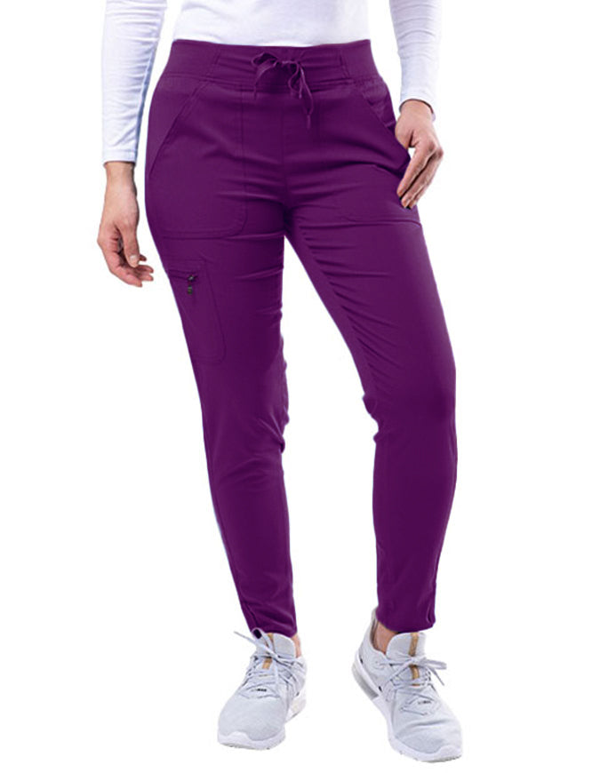 Adar Pro Women's Yoga Jogger Skinny Pant - Eggplant