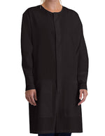 Barco Essentials Unisex Dental Round Neck Lab Coat - Black