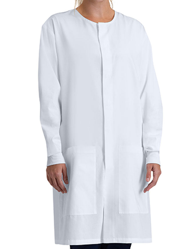 Barco Essentials Unisex Dental Round Neck Lab Coat - Whtie