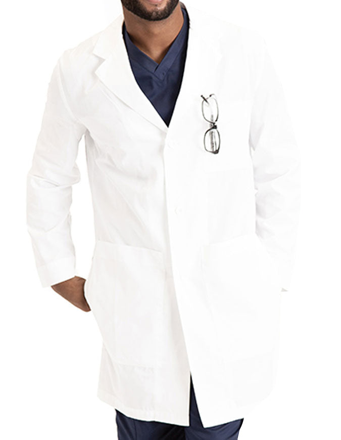 Barco Essentials Unisex Notched Collar 38 inches Lab Coat - White