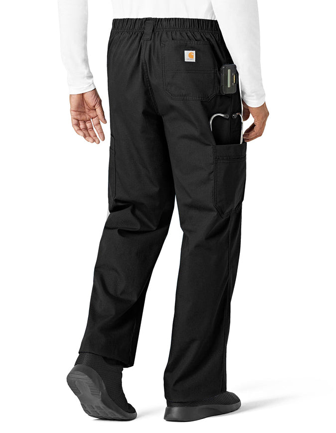 Carhartt 31 Inch Mens Ripstop Cargo Scrub Pants - Black