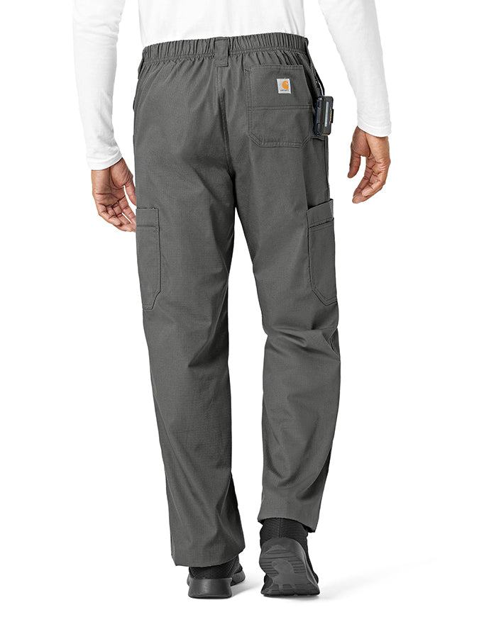 Carhartt 31 Inch Mens Ripstop Cargo Scrub Pants - Dark Pewter