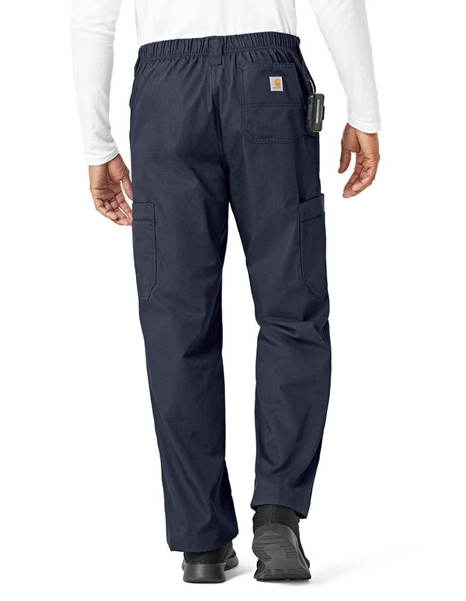 Carhartt 31 Inch Mens Ripstop Cargo Scrub Pants - Navy