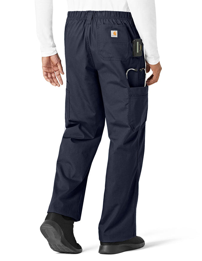 Carhartt 31 Inch Mens Ripstop Cargo Scrub Pants - Navy