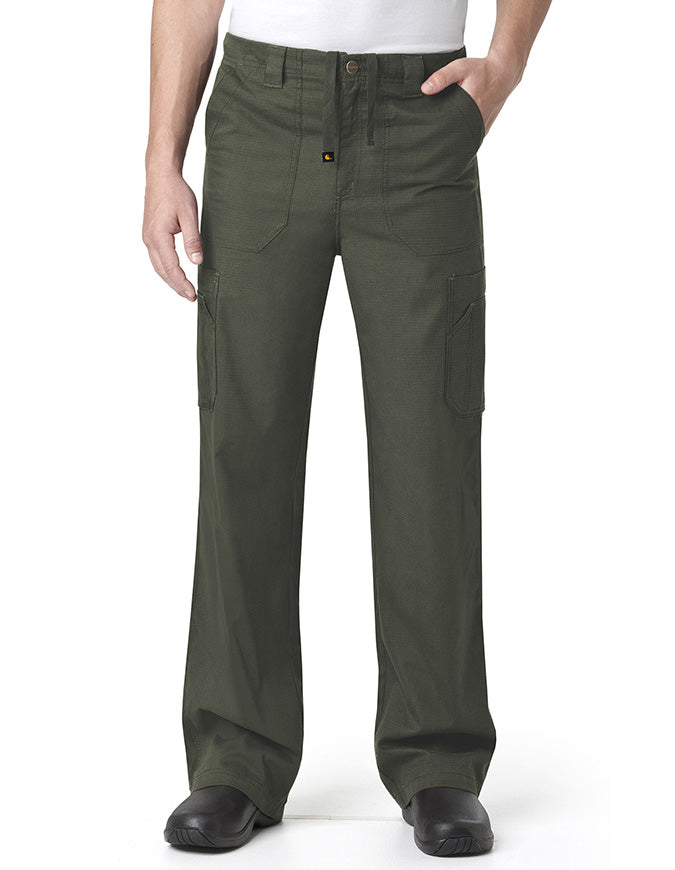 Carhartt 31 Inch Mens Ripstop Cargo Scrub Pants - Olive