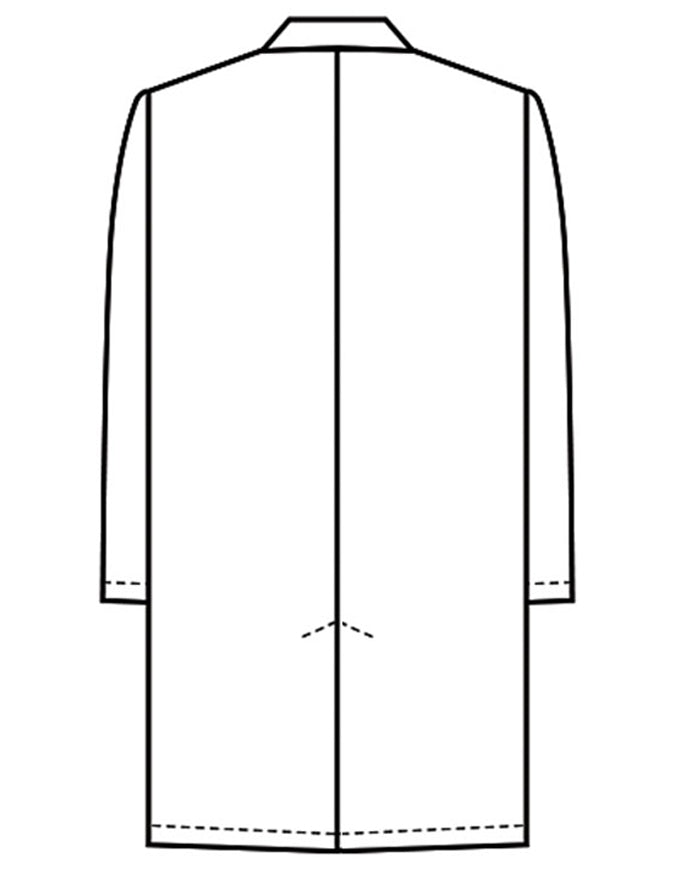 40 Inch Three Pockets Free Embroidery Unisex Long Laboratory Coat - White