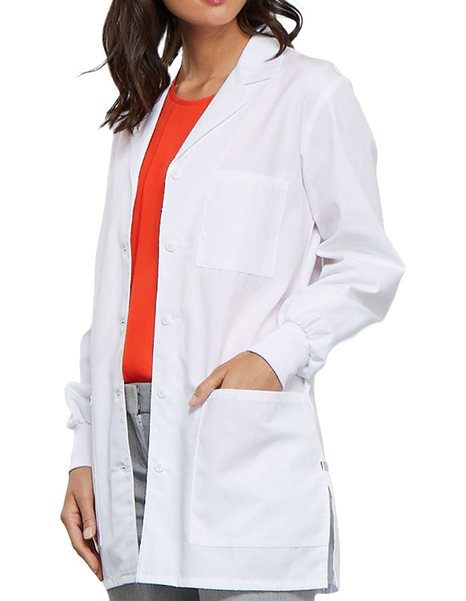 Cherokee 32 Inch Women's Rib Knit Cuff Short Laboratory Coat